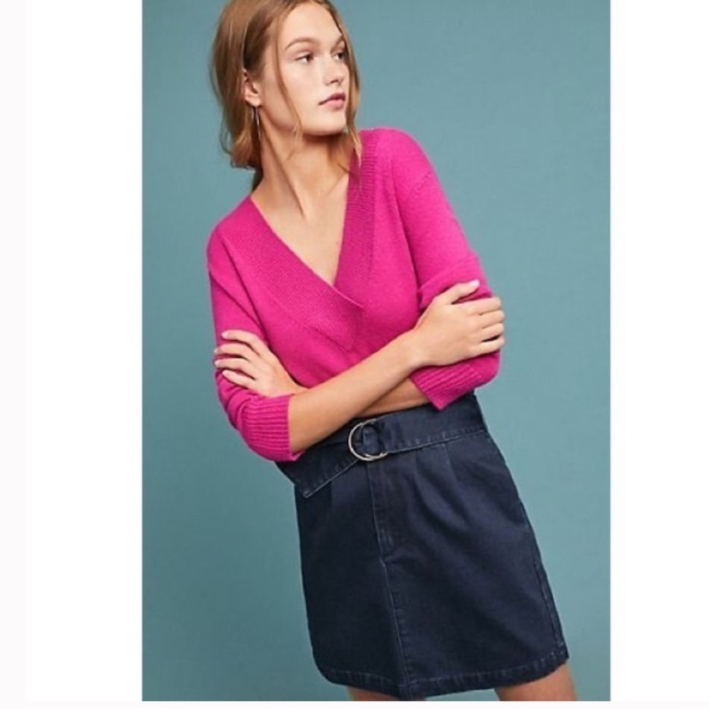 Anthropologie Galizia Pink Tunic Sweater